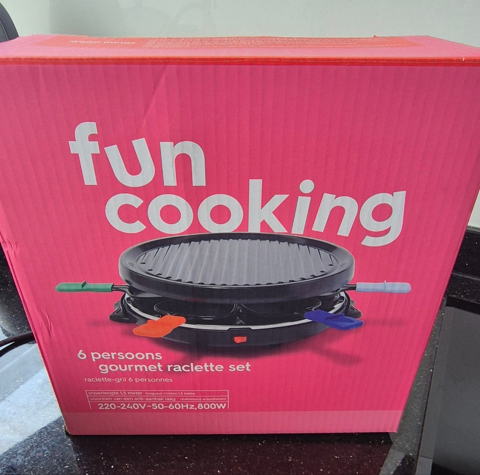6-persoons gourmet raclette 1x gebruikt, Witgoed en Apparatuur, Gourmetstellen, Ophalen, Zo goed als nieuw, 4 t/m 7 personen