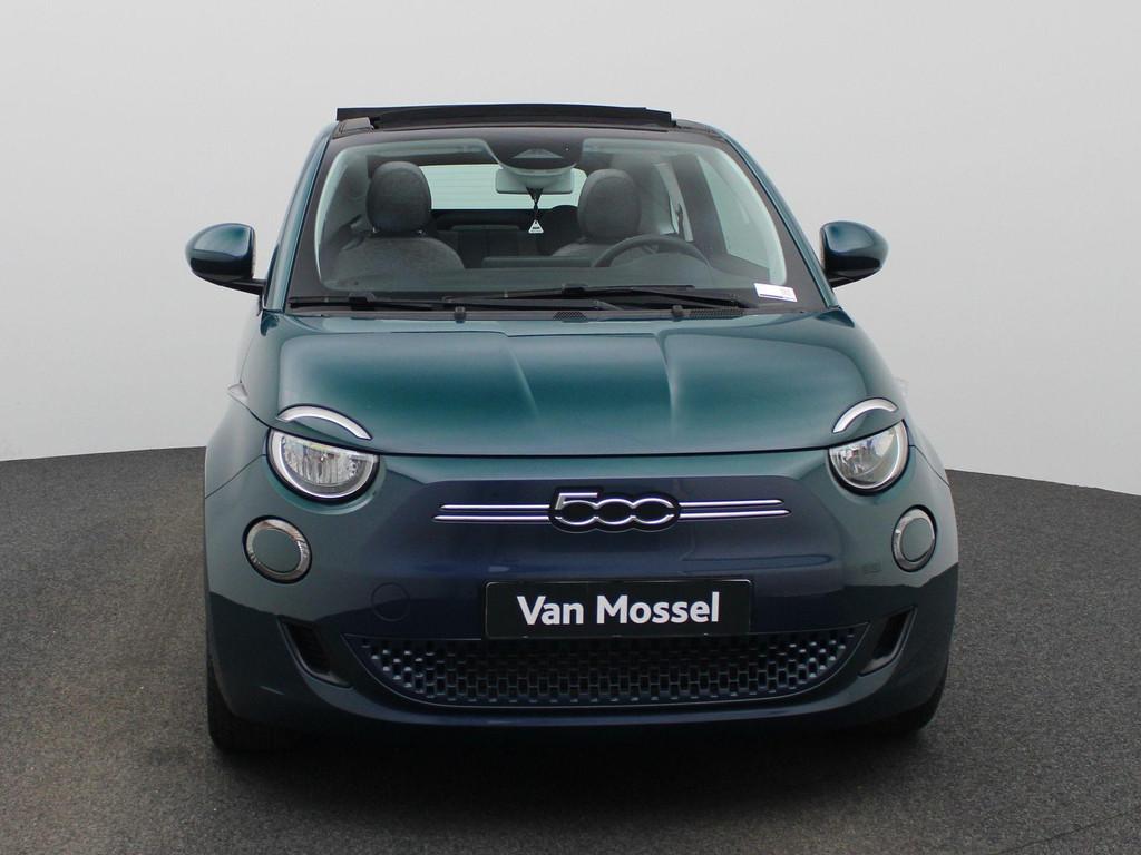 Fiat 500C 500e 42 kWh Icon | Cabrio | Navigatie | Apple & An, Stof, Gebruikt, 118 pk, Cruise Control