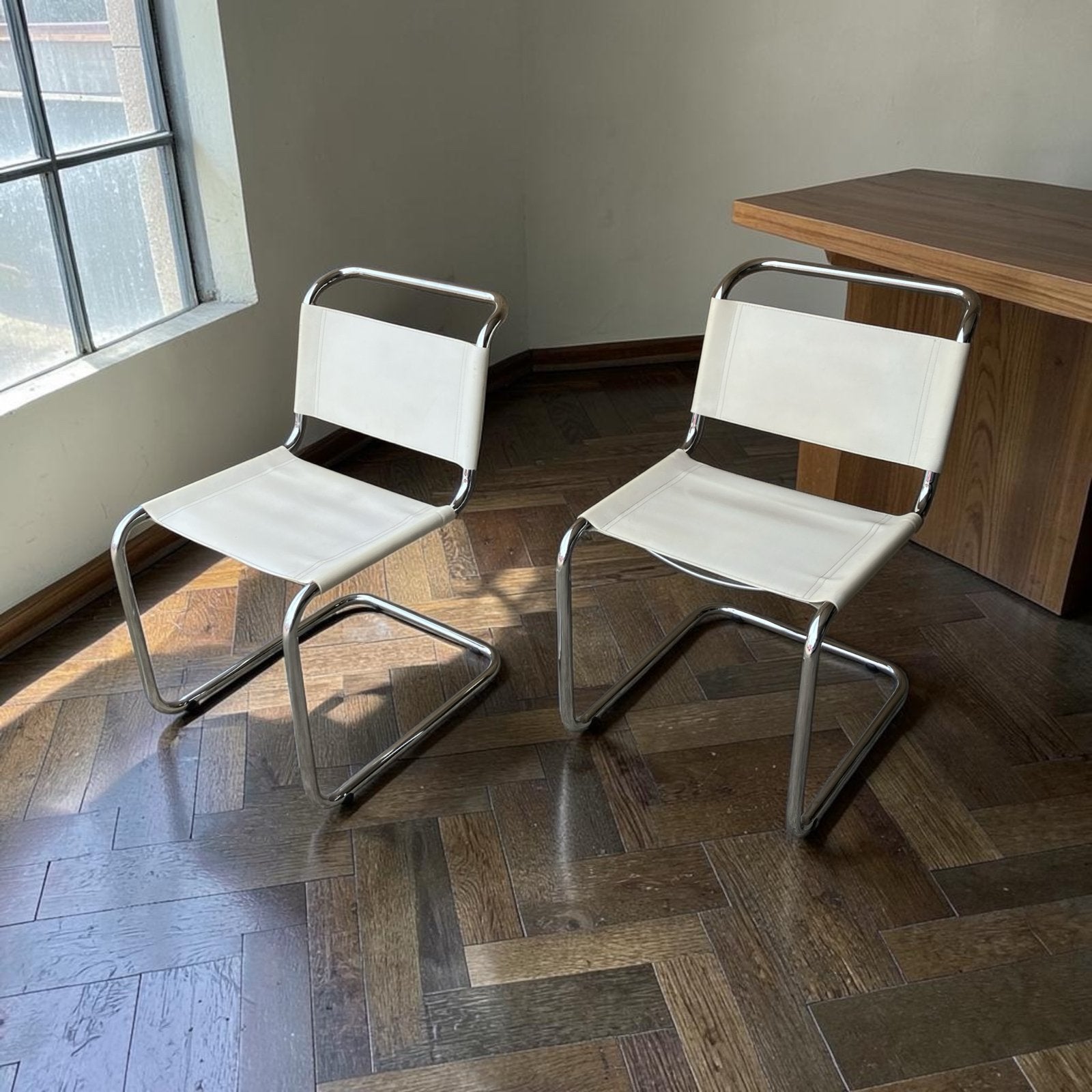 Set van 2 Mid-Century S33 Bauhaus stoelen,Mart Stam, Ophalen