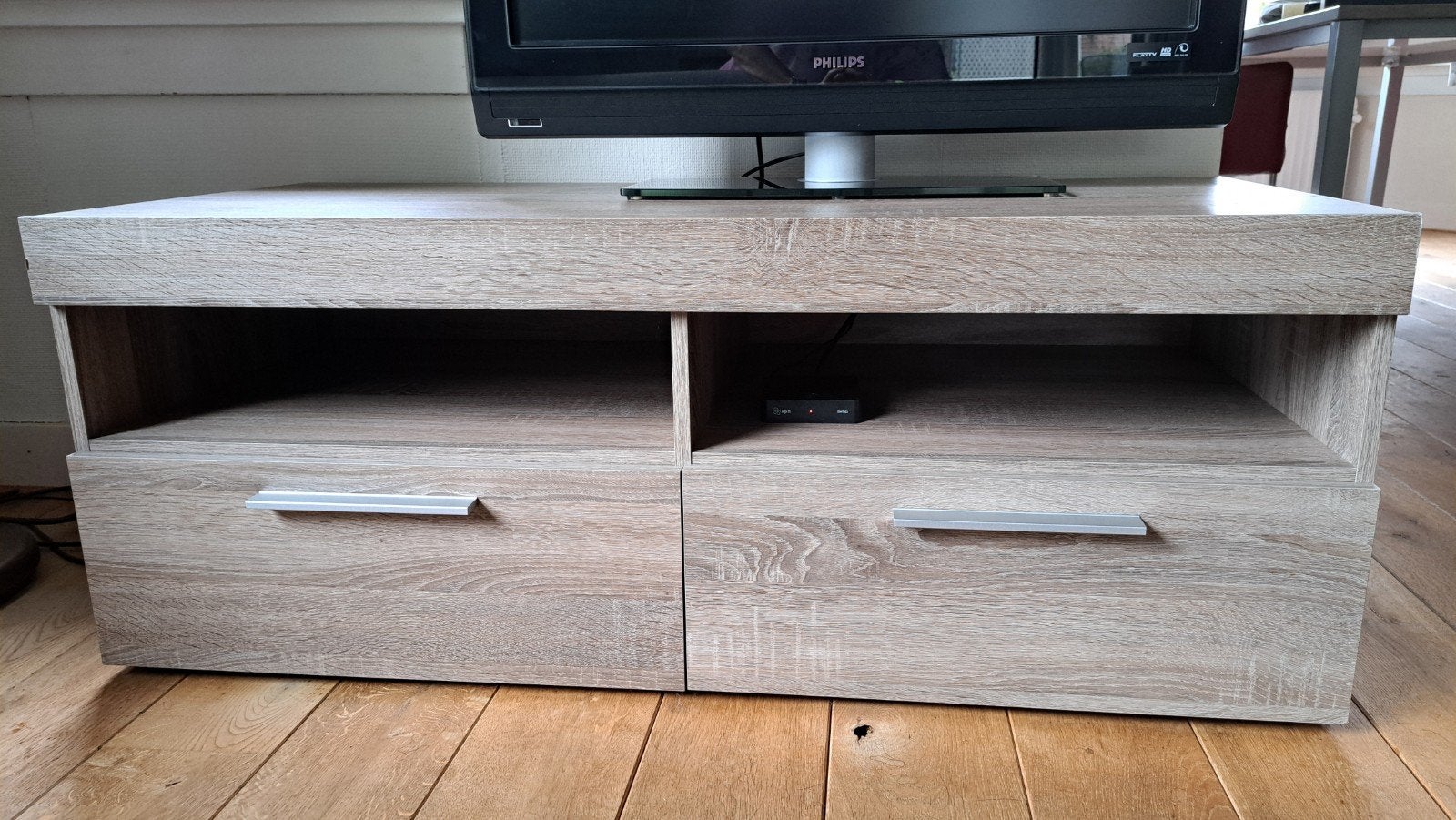 tv meubel, kleur truffel, Huis en Inrichting, Kasten | Televisiemeubels, Ophalen, Gebruikt, 100 tot 150 cm, Minder dan 100 cm