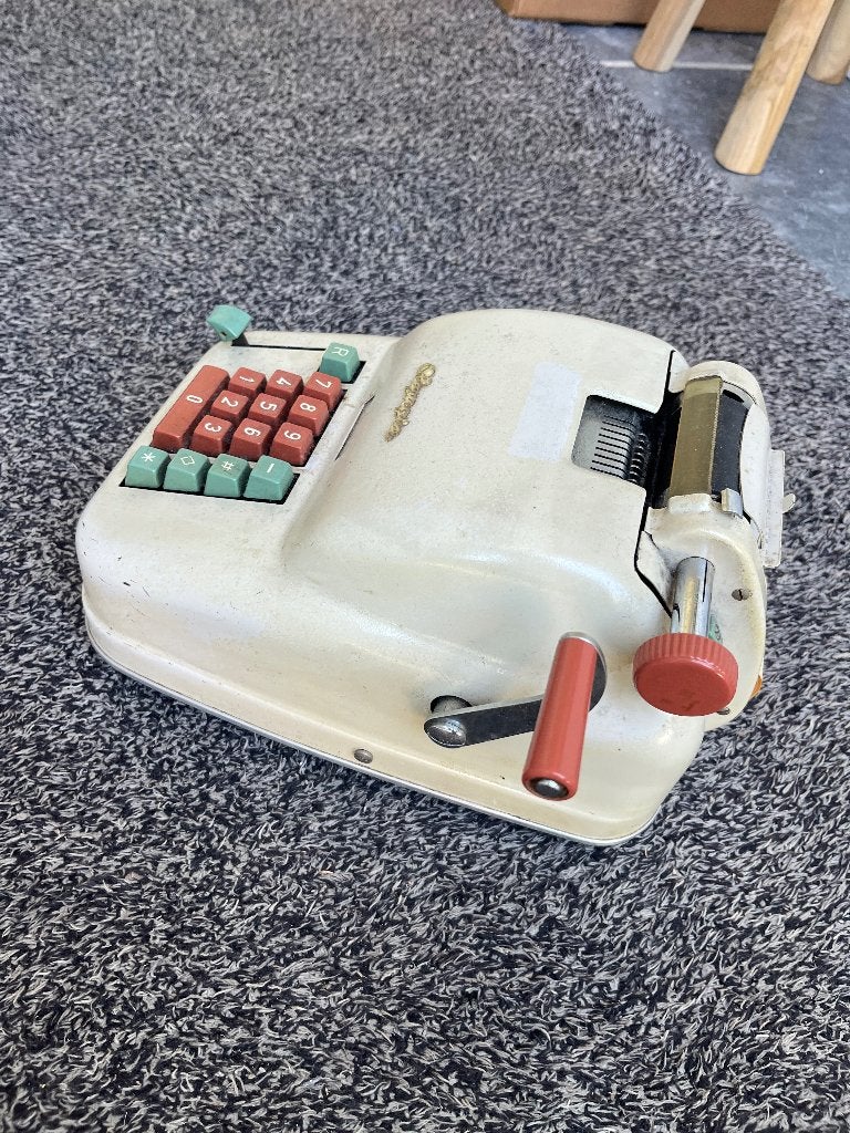 Olympia telmachine rekenmachine antiek curiosa brocant, Antiek en Kunst, Ophalen of Verzenden