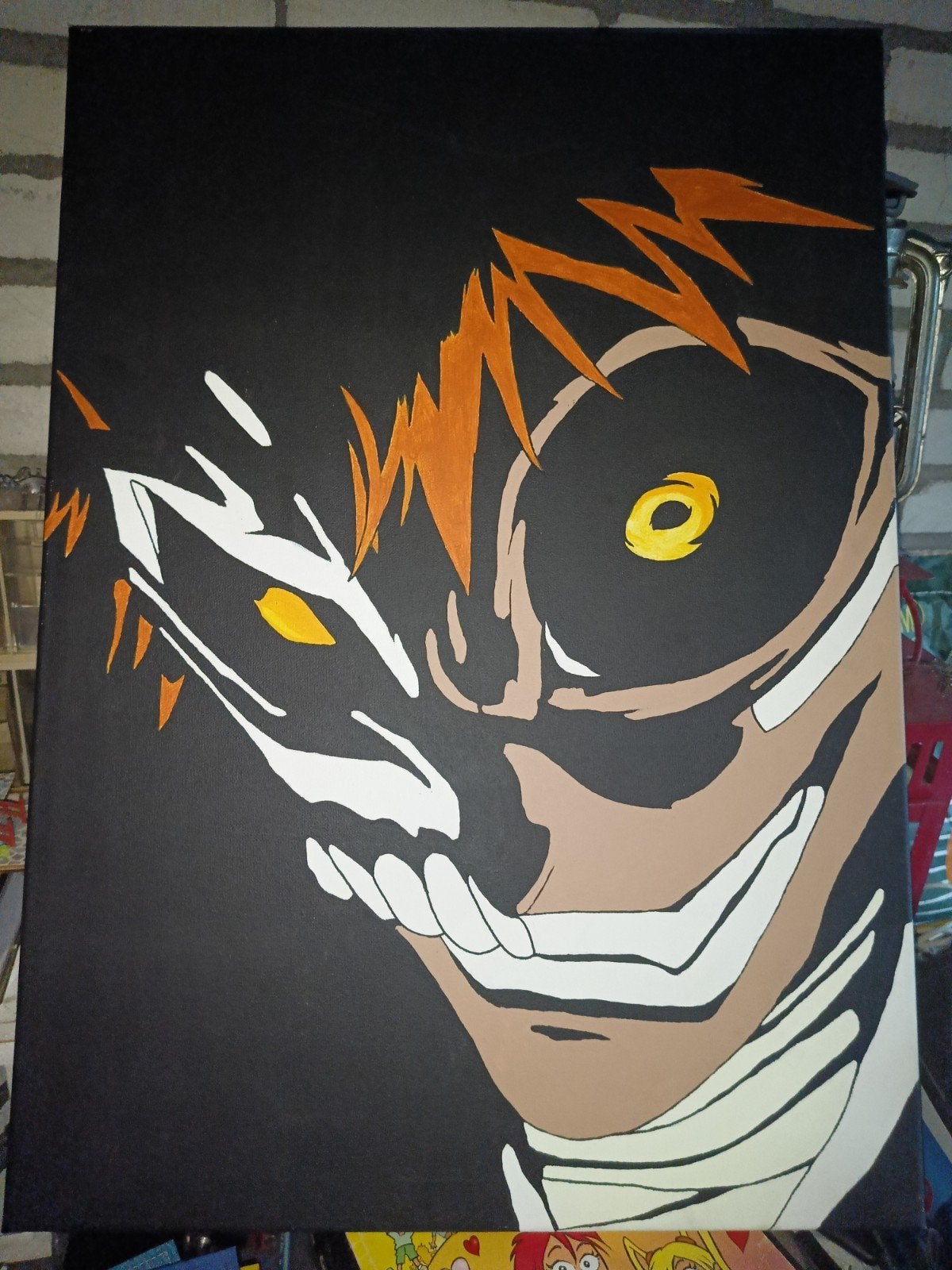 Schilderij 50x70 cm - Anime/Manga Stijl, Ophalen, Acrylverf, Handgeschilderd, Stripfiguren/cartoons
