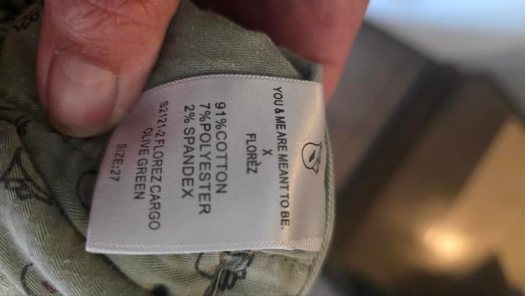 Florez Cargo Olijfgroene Broek Maat 27, Ophalen of Verzenden, Maat 34 (XS) of kleiner, Lang, Groen