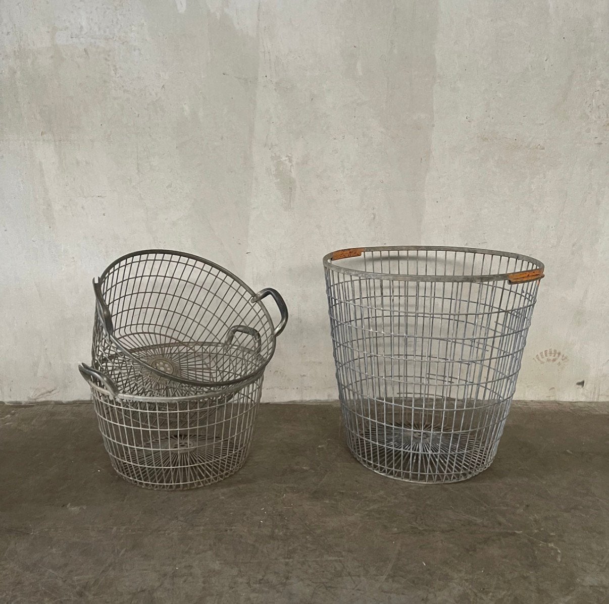 Oude aardappelmand, vintage mand, stalen krat, decoratie, Ophalen