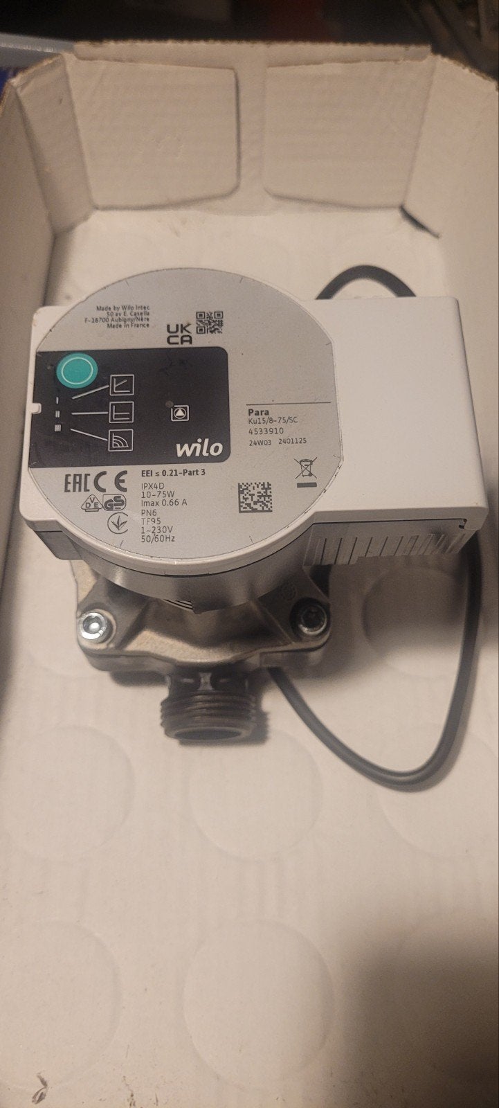 Nieuwe WILO CV pomp Para Ku15/8-75/SC, Ophalen of Verzenden, Nieuw