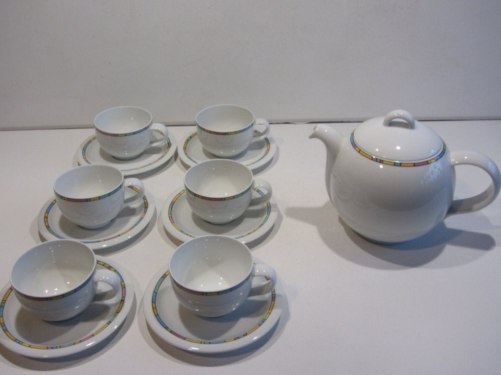 Sophienthal servies  6 THEE kop en schotels en Theepot, Huis en Inrichting, Keuken | Servies, Gebruikt, Ophalen of Verzenden, Overige stijlen