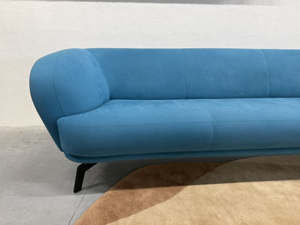 Nieuw Leolux Flint bank 3,5 zits Chaise longue blauw 243, Huis en Inrichting, Leolux, Info@leolux.nl, 75 tot 100 cm, Ophalen of Verzenden