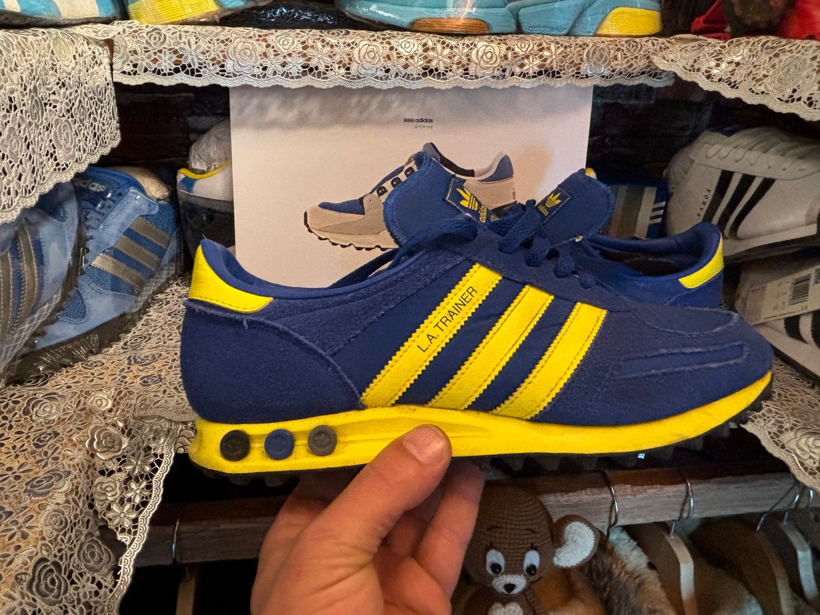 Adidas LA Trainer sneakers blauw/geel, Kleding | Heren, Blauw, Ophalen of Verzenden, Sneakers of Gympen, Gedragen