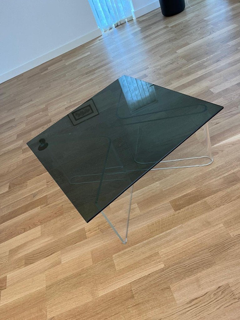 Vintage jaren 80 salontafel, Ophalen, Gebruikt, 50 tot 100 cm, Vierkant