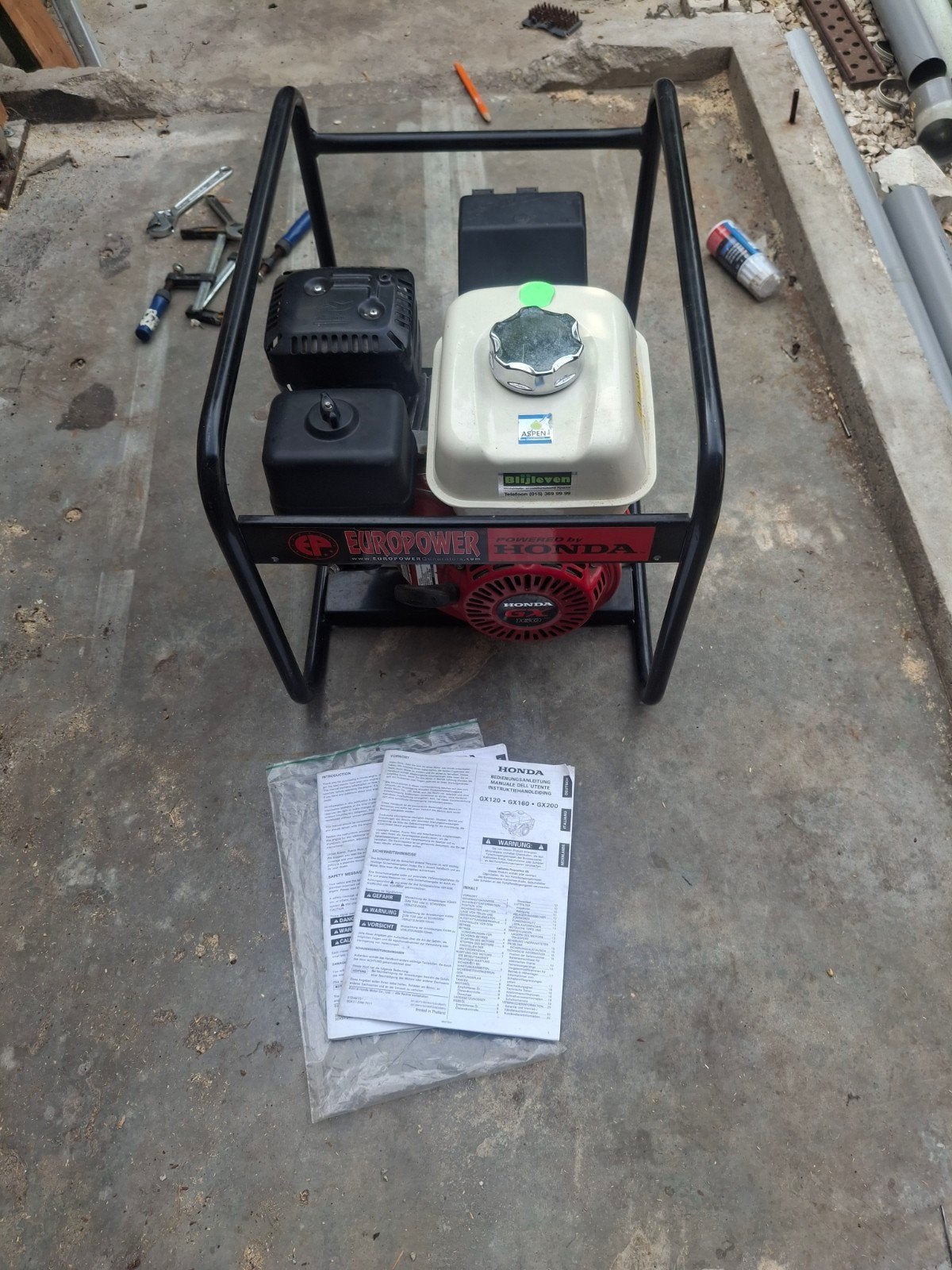 Honda generator GX160, Ophalen, Zo goed als nieuw