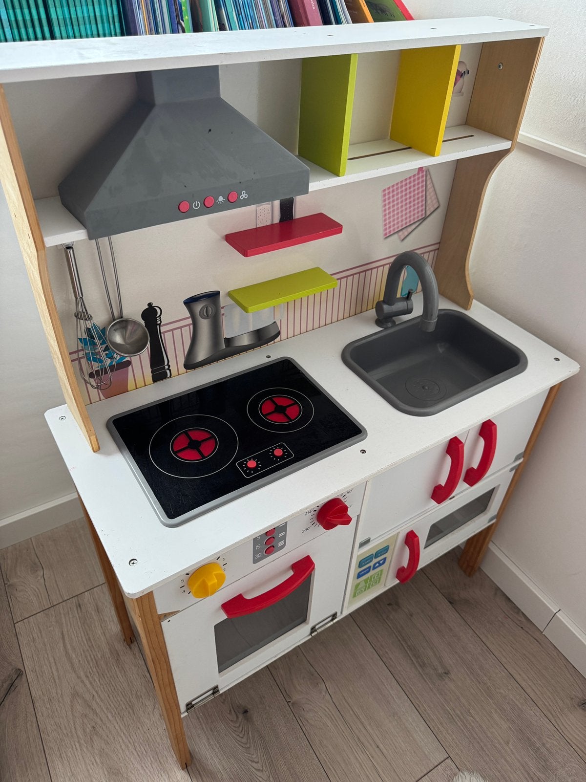 Leuke speelkeuken voor kinderen + grote zak accessoires, Ophalen, Gebruikt, Hout, Speelkeuken