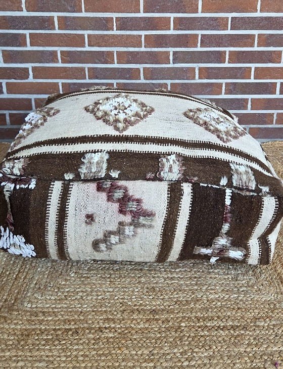 Marokkaanse vintage berber poef, poefs marokko, Huis en Inrichting, Banken | Voetenbanken en Poefen, Ophalen of Verzenden, Nieuw