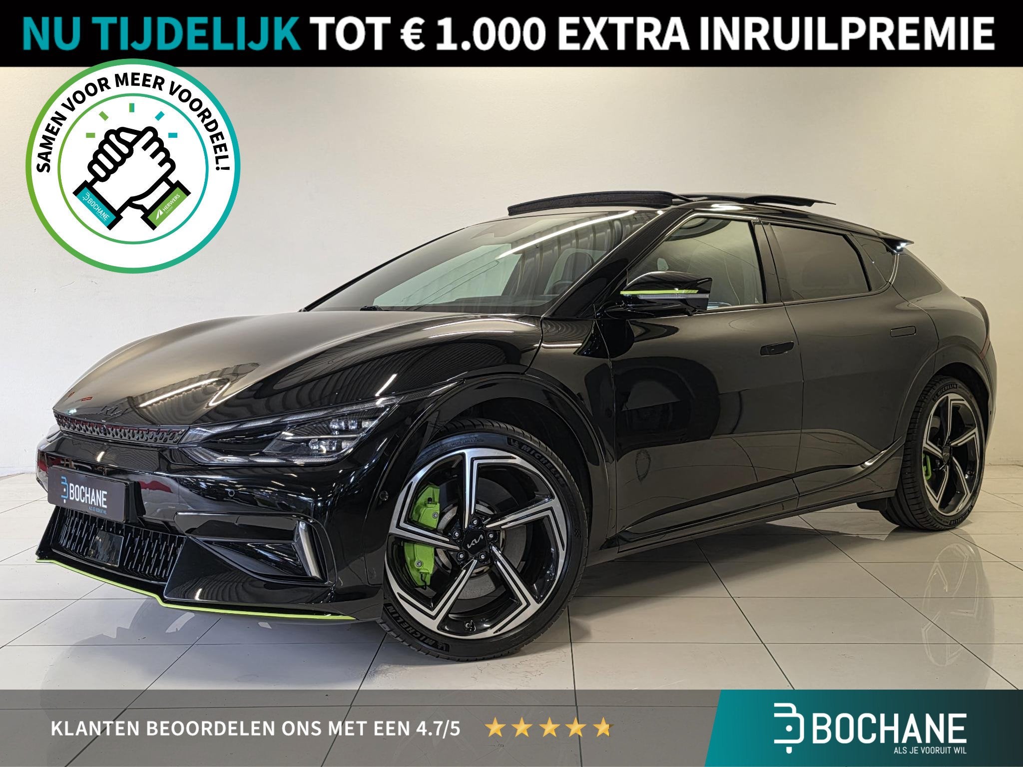 Kia EV6 GT AWD 77.4 kWh | 97% SoH | 585 Pk! | Stoel- en stuu