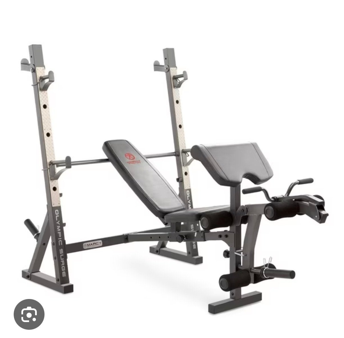 Marcy Olympic Surge Bankje met Squat Rack, Sport en Fitness, Ophalen of Verzenden, Gebruikt, Armen, Fitnessbank