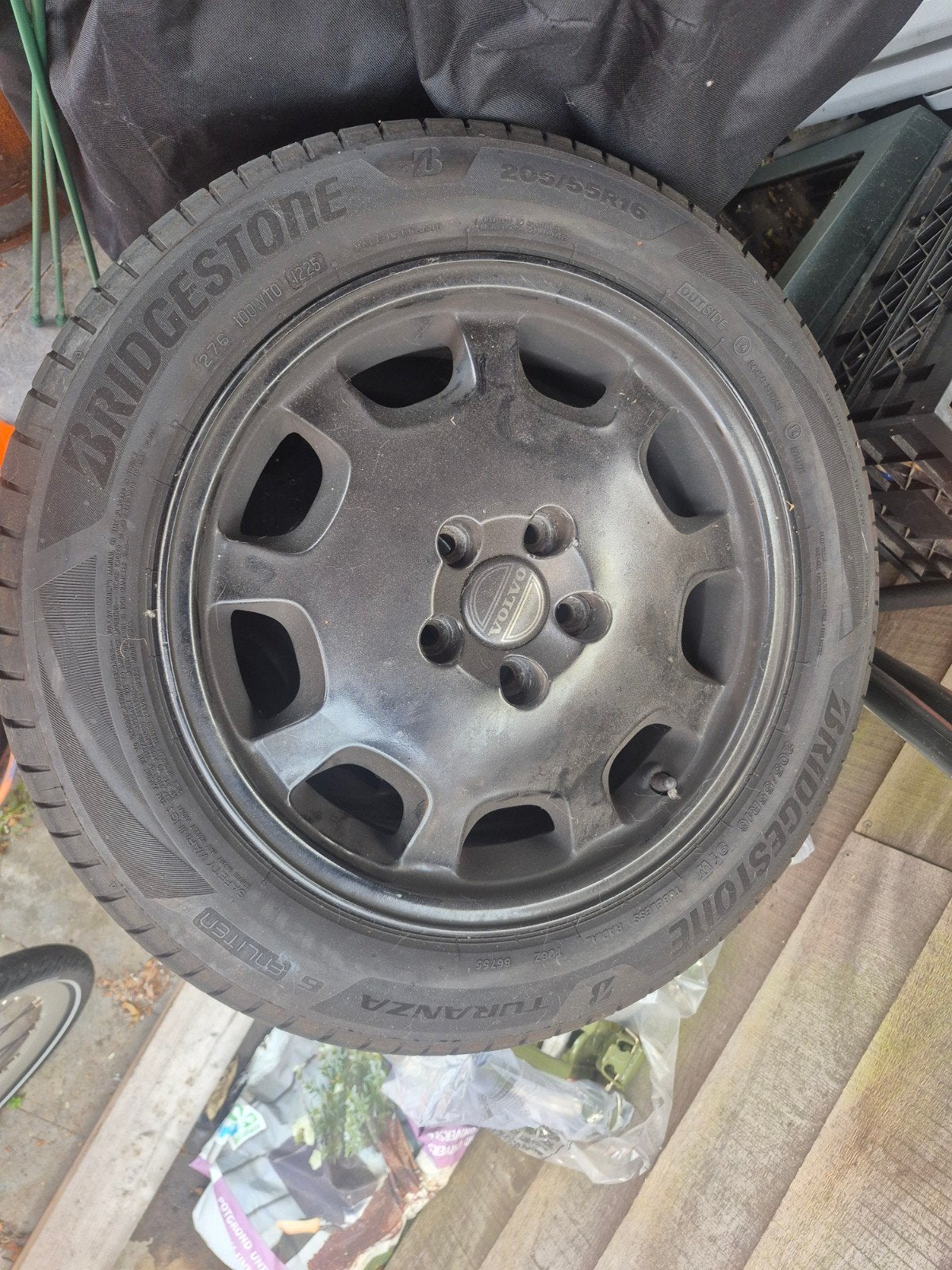 Bridgestone Turanza 6 205/55R16 zomerbanden met velgen, Auto-onderdelen, Banden en Velgen, Ophalen, Gebruikt, 16 inch, Banden en Velgen
