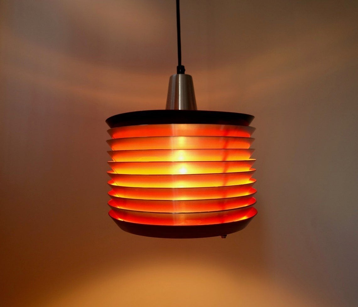 Lakro Space age/Mid century hanglamp, geborsteld aluminium
