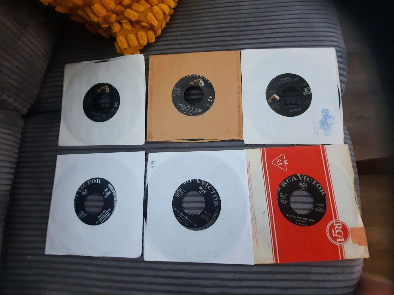 Jim Reeves Vinyl Singles Collectie - Country & Western, Gebruikt, Originele persing, 7 inch, Single
