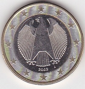 1 euro 2002 Duitsland (J), Postzegels en Munten, Munten | Europa | Euromunten, Ophalen of Verzenden, Duitsland, 1 euro