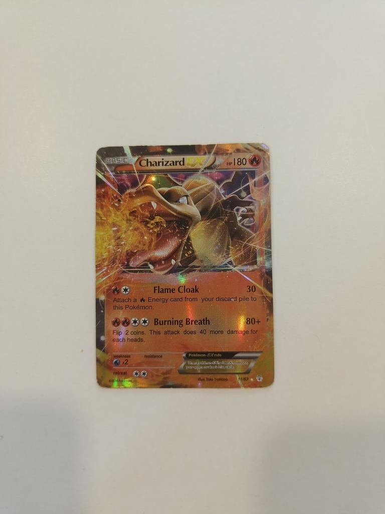 Charizard EX Pokémon kaart uit 2016, Ophalen of Verzenden, Gebruikt, Losse kaart, Foil