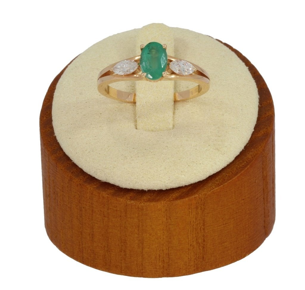 Smaragd diamanten 18k gouden zeer fraaie dames ring briljant, Voordeelsieraden, Verzenden, Zo goed als nieuw, 17 tot 18