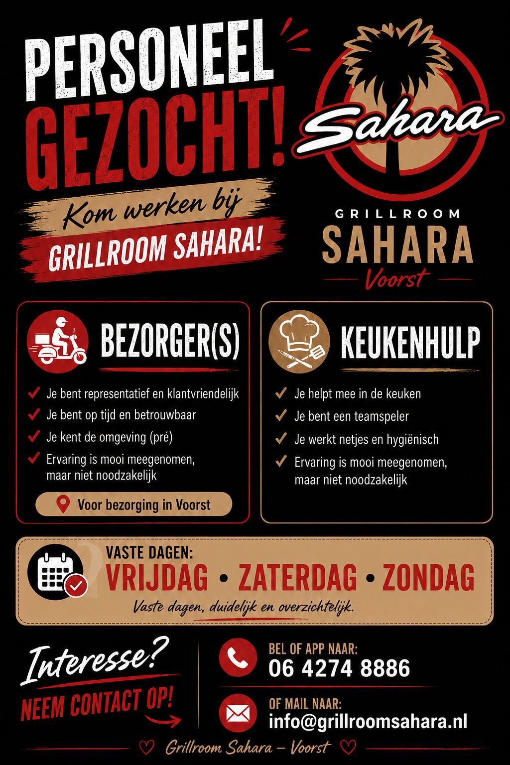 Bezorg of keukenhulp / alles kunner gezocht, 33 - 40 uur, Overige niveaus, Overige vormen