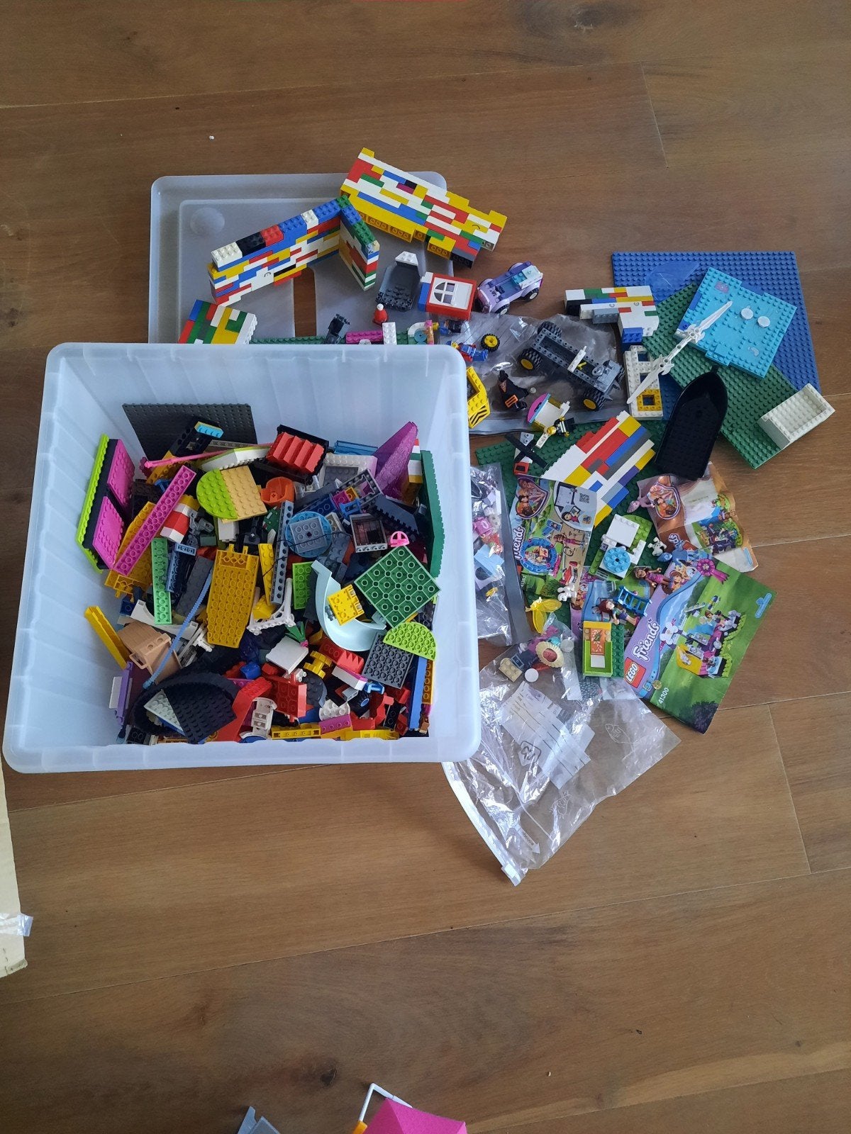 Grote partij LEGO met grondplaten en instructies (6.1 kg), Ophalen, Gebruikt, Lego, Friends