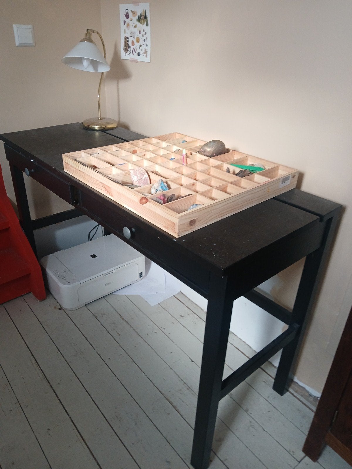 gratis Ikea Hemnes bureau buro zwart, Ophalen, Gebruikt