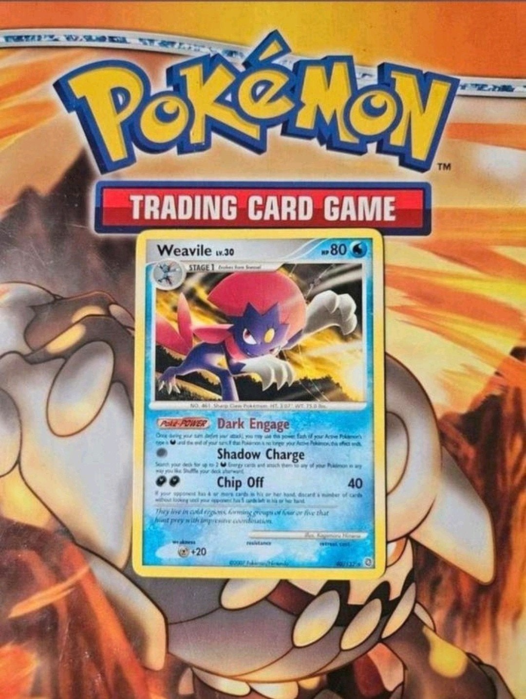 Weavile 40/132 rare Diamond&Pearl Secret Wonders pokemon, Ophalen of Verzenden, Gebruikt, Losse kaart