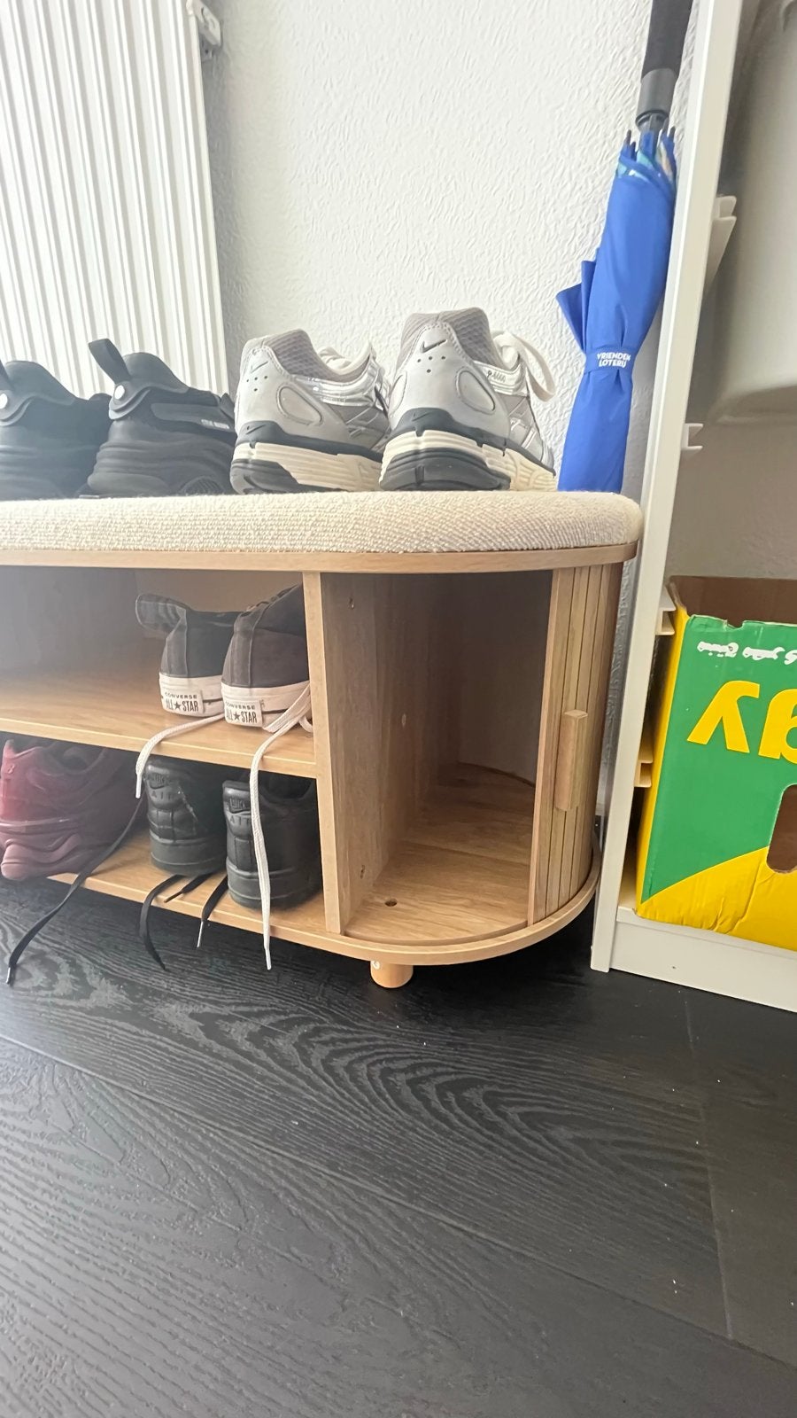 Schoenenbankje met opbergruimte en zitkussen, Huis en Inrichting, Kasten | Schoenenrekken, Ophalen, Nieuw