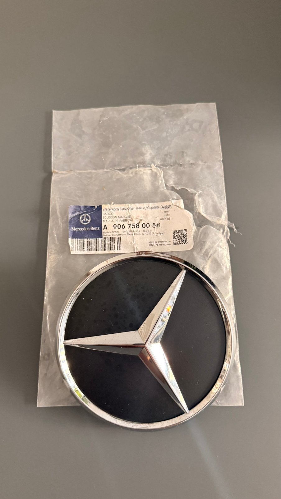 Mercedes sprinter Logo enbleem achterdeur gen2, Auto diversen, Autostickers, Ophalen of Verzenden