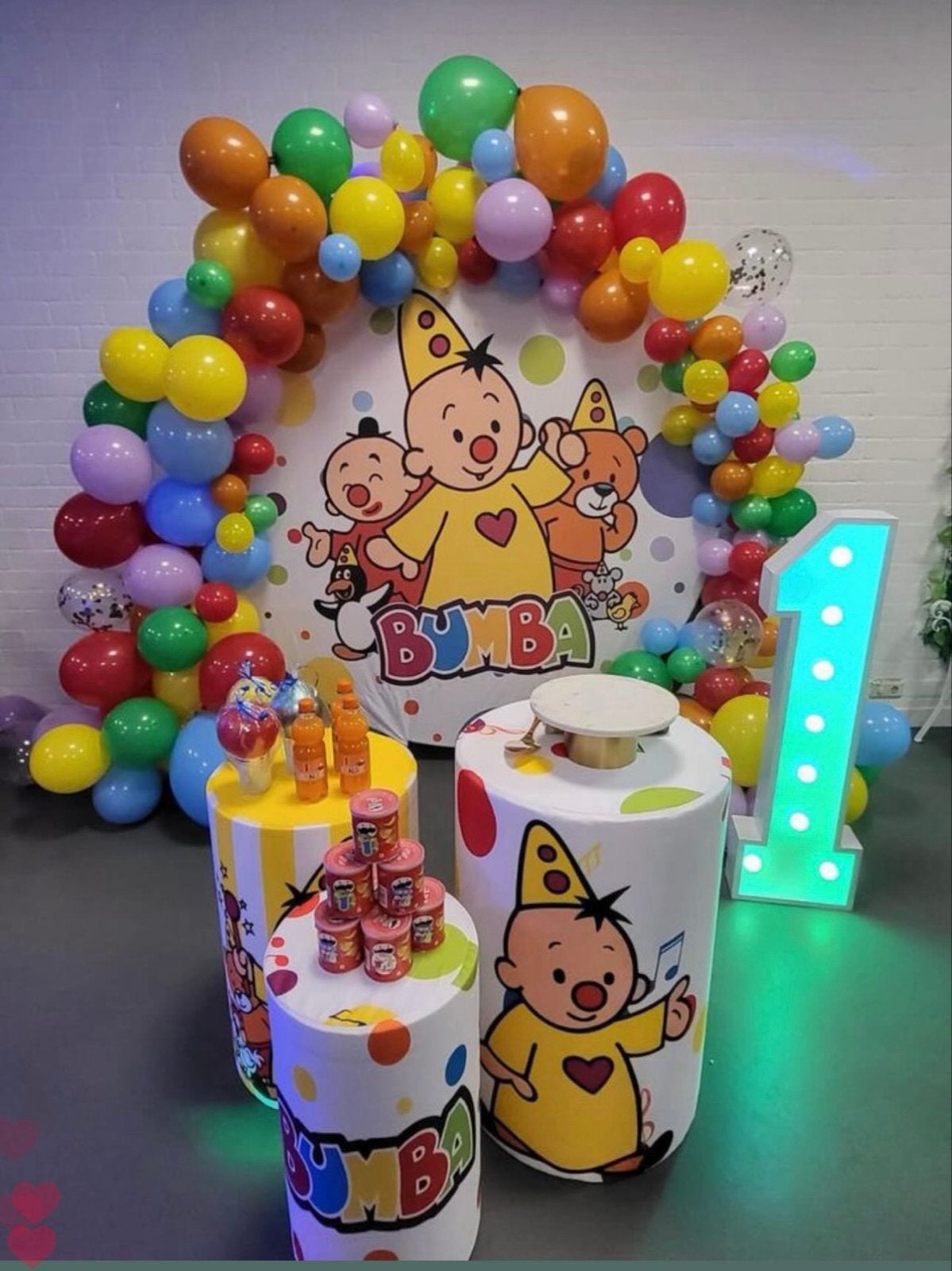 Bumba backdrop en decoratie te huur voor kinderfeestje, Ophalen of Verzenden, Zo goed als nieuw
