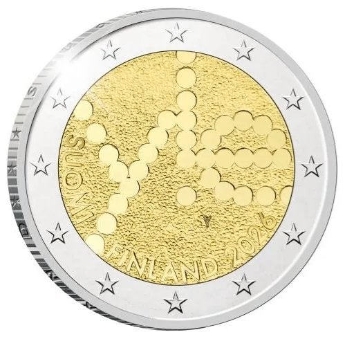 Finland 2 Euro 2026 100 jaar Yle (publieke omroep) in coinca, Postzegels en Munten, Munten | Europa | Euromunten, Ophalen of Verzenden