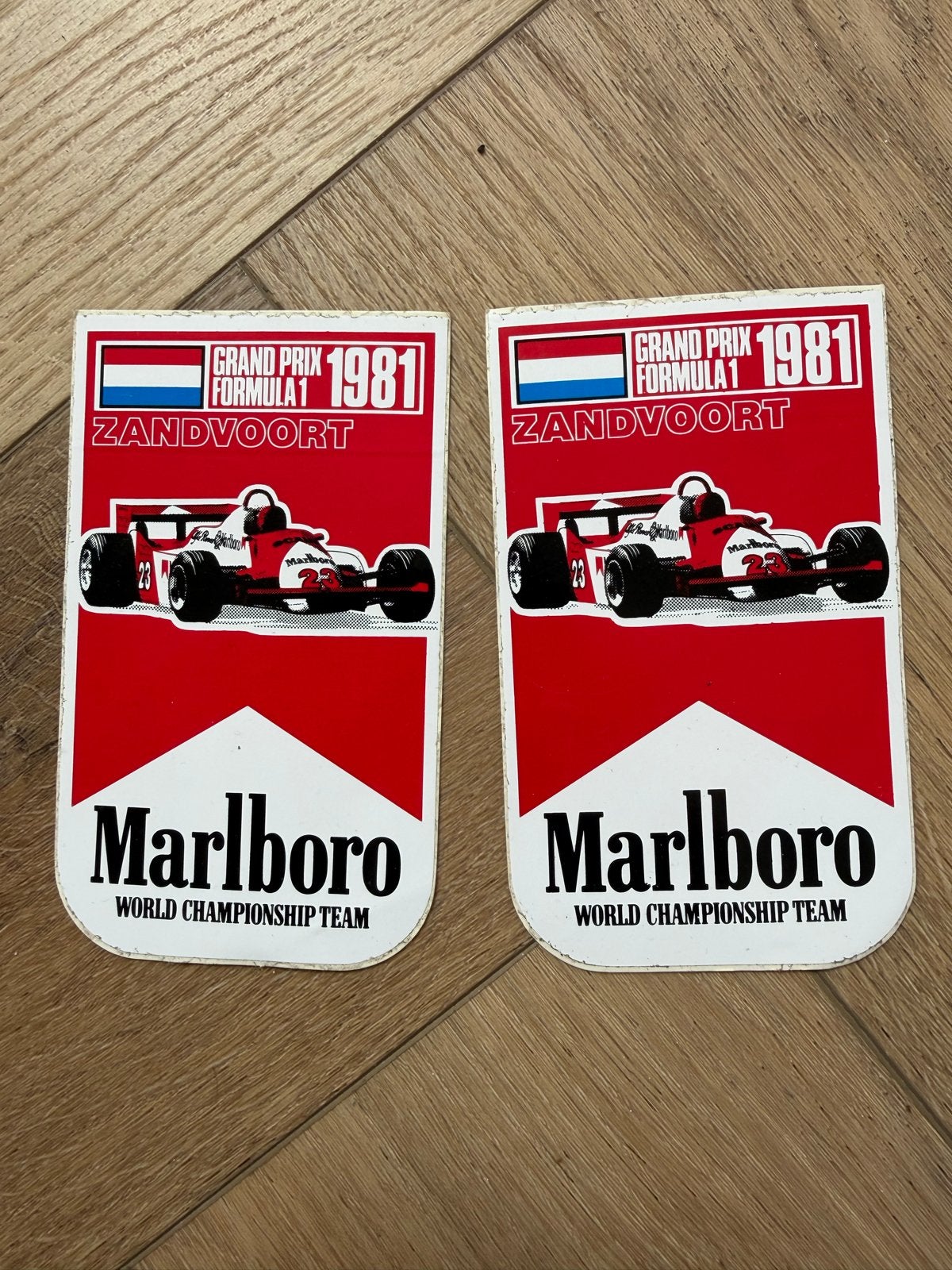 Marlboro Grand Prix Formule 1 Zandvoort 1981 Stickers, Ophalen of Verzenden, Zo goed als nieuw, Meerdere stickers
