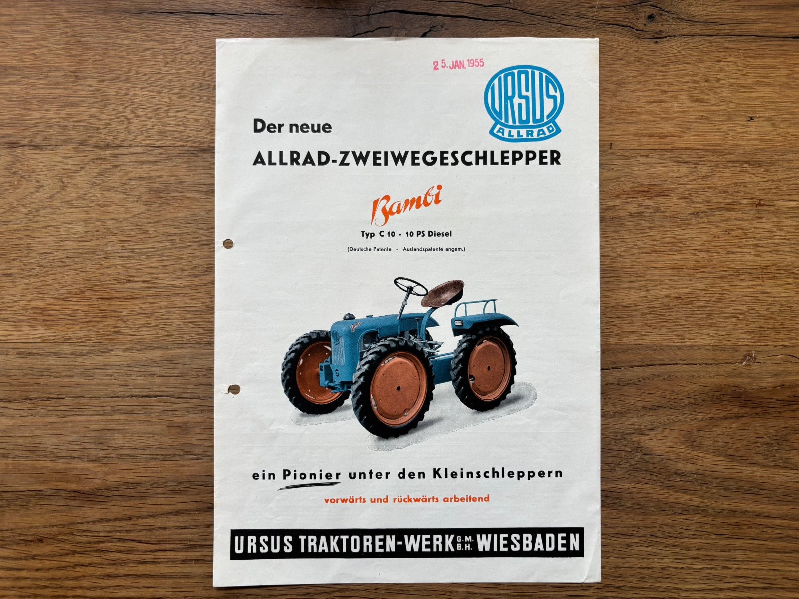 Ursus allrad Bambi tractor folder, Ophalen of Verzenden, Zo goed als nieuw