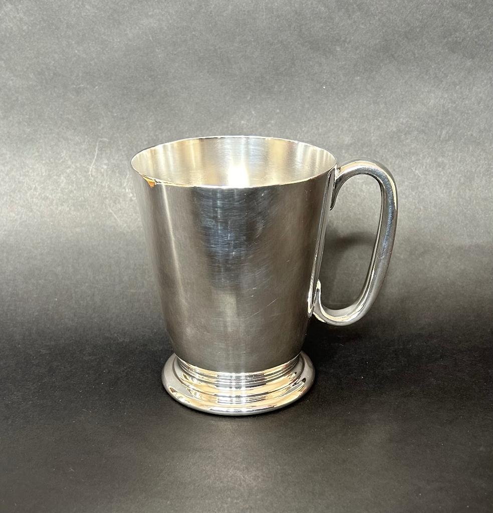 Mappin & Webb Sheffield, verzilverde beker mok, Ophalen of Verzenden