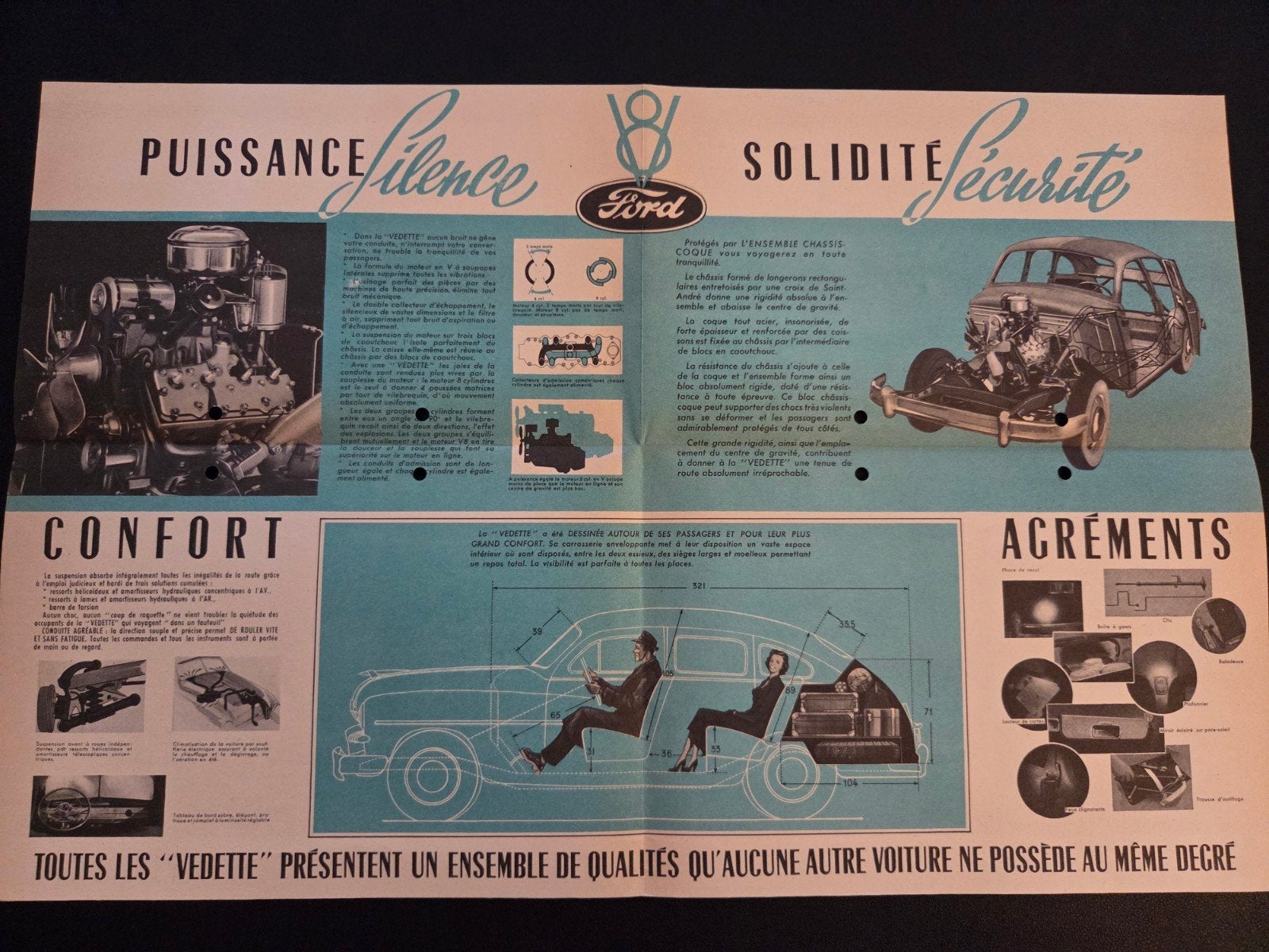 Brochure Ford Vedette, Ophalen of Verzenden, Zo goed als nieuw, Ford