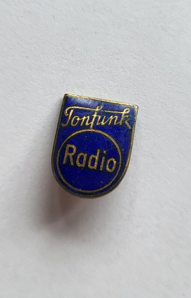 Tonfunk emaille Radio embleem logo, Ophalen of Verzenden