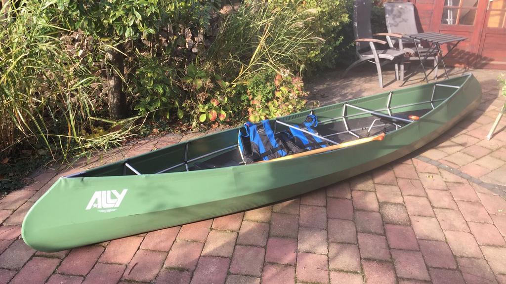Ally 16,5 DR kano - complete set, Watersport en Boten, Kano's, Ophalen, Gebruikt, Met peddels, Twee personen