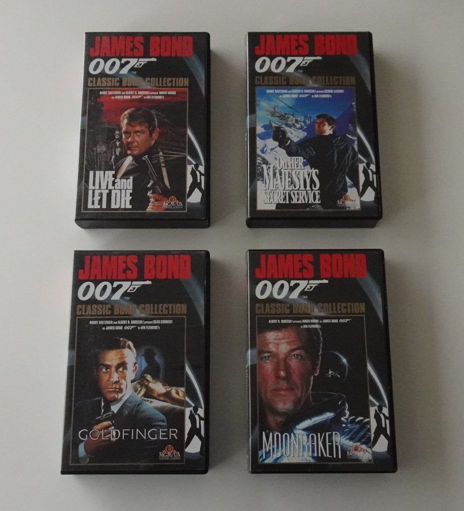 4 Klassieke James Bond 007 Films op VHS, Cd's en Dvd's, VHS | Film, Alle leeftijden, Ophalen, Zo goed als nieuw, Actie en Avontuur