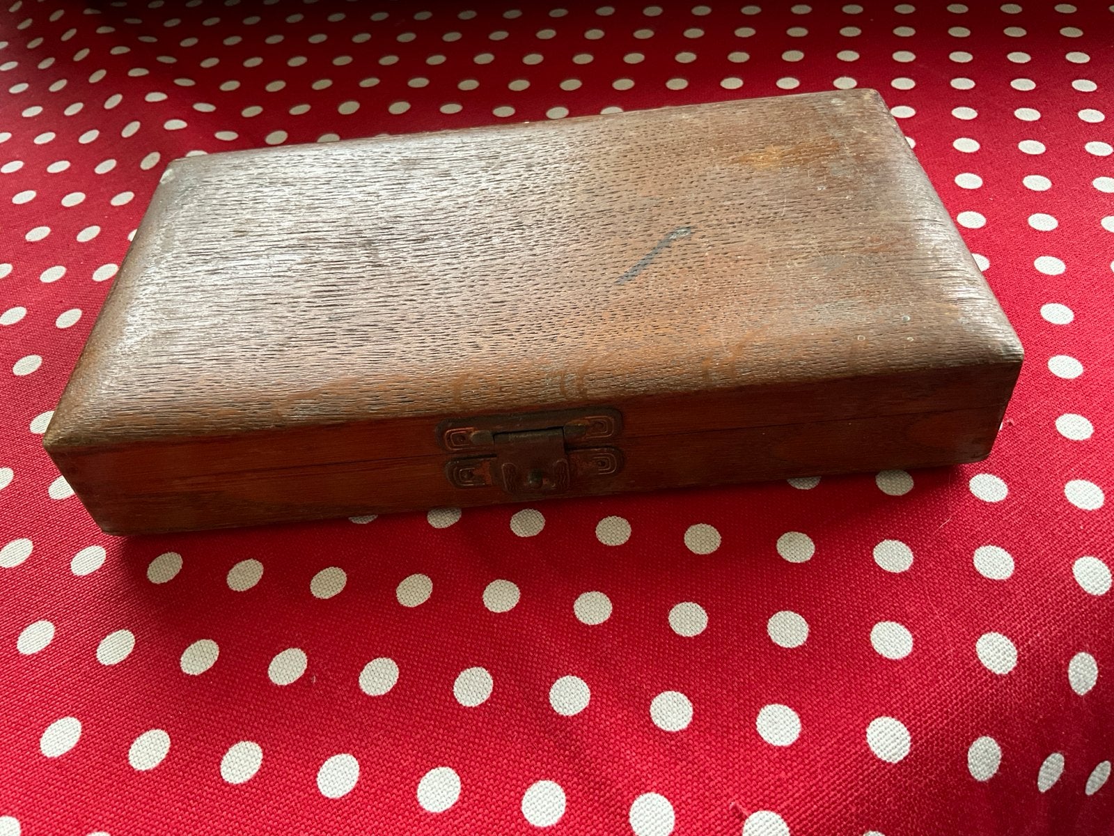 Vintage houten kistje met injectiespuit, Antiek en Kunst, Ophalen of Verzenden