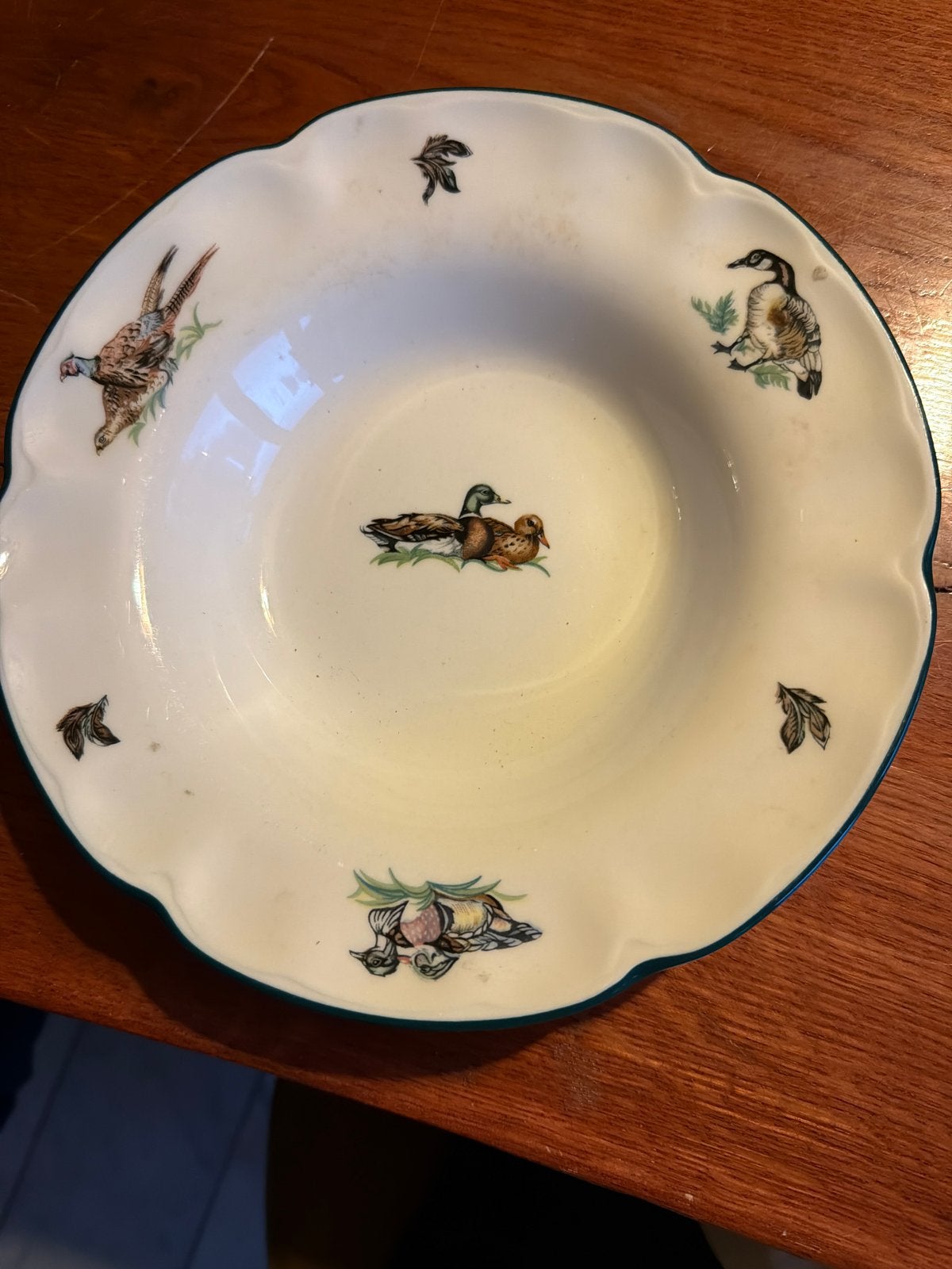 Johnson Bros Earthenware Diepe Bord met Eenden en Fazanten, Ophalen of Verzenden