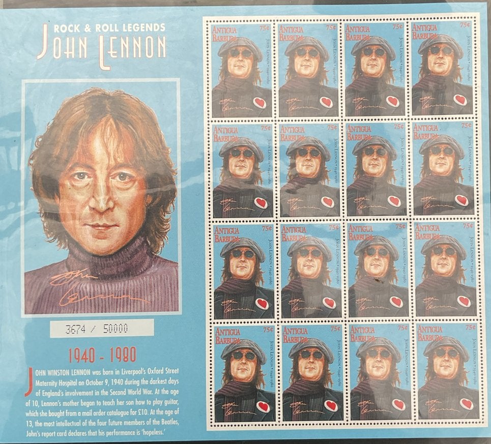 John Lennon Postzegelvel - Rock & Roll Legends, Verzenden, Nieuw, Overige typen