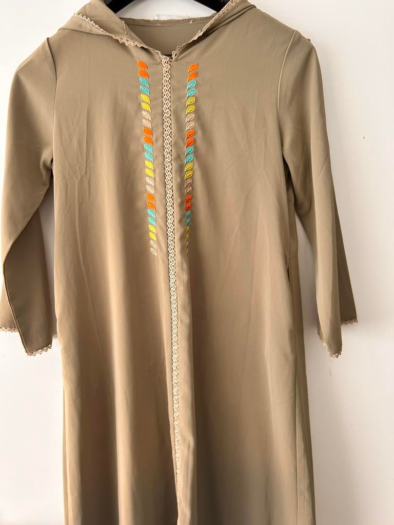 Meisjes djelab jalaba kaftan leeftijd 10 jaar, Ophalen of Verzenden, Zo goed als nieuw, Maat 34 (XS) of kleiner, Boven de knie