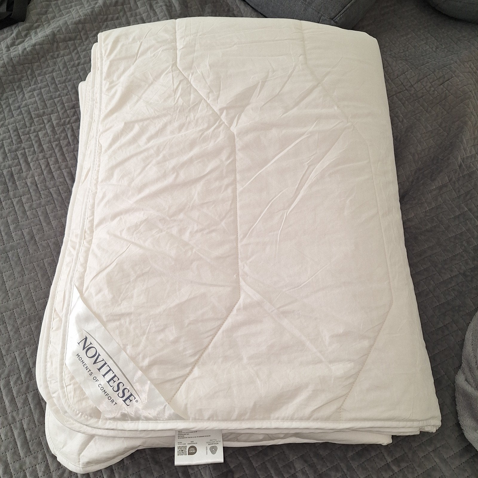 Novitesse Wollen 4-seizoenen dekbed 140x220 cm, Ophalen of Verzenden, Zo goed als nieuw, Deken, Overige merken