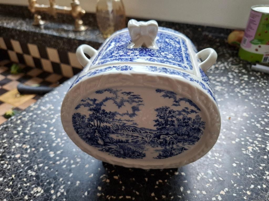 Unieke theebus of koekjespot * Afternoon Tea Collection, Antiek en Kunst, Ophalen of Verzenden