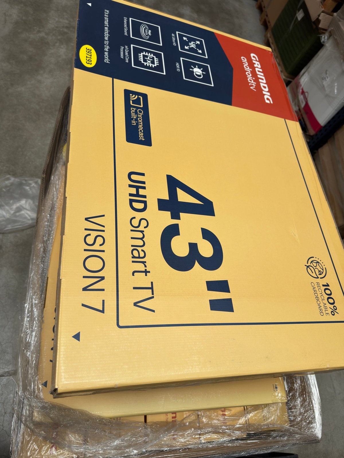Grundig 43" UHD Smart TV Vision 7 - Nieuw in doos, LED, 50 Hz, Nieuw, Ophalen of Verzenden