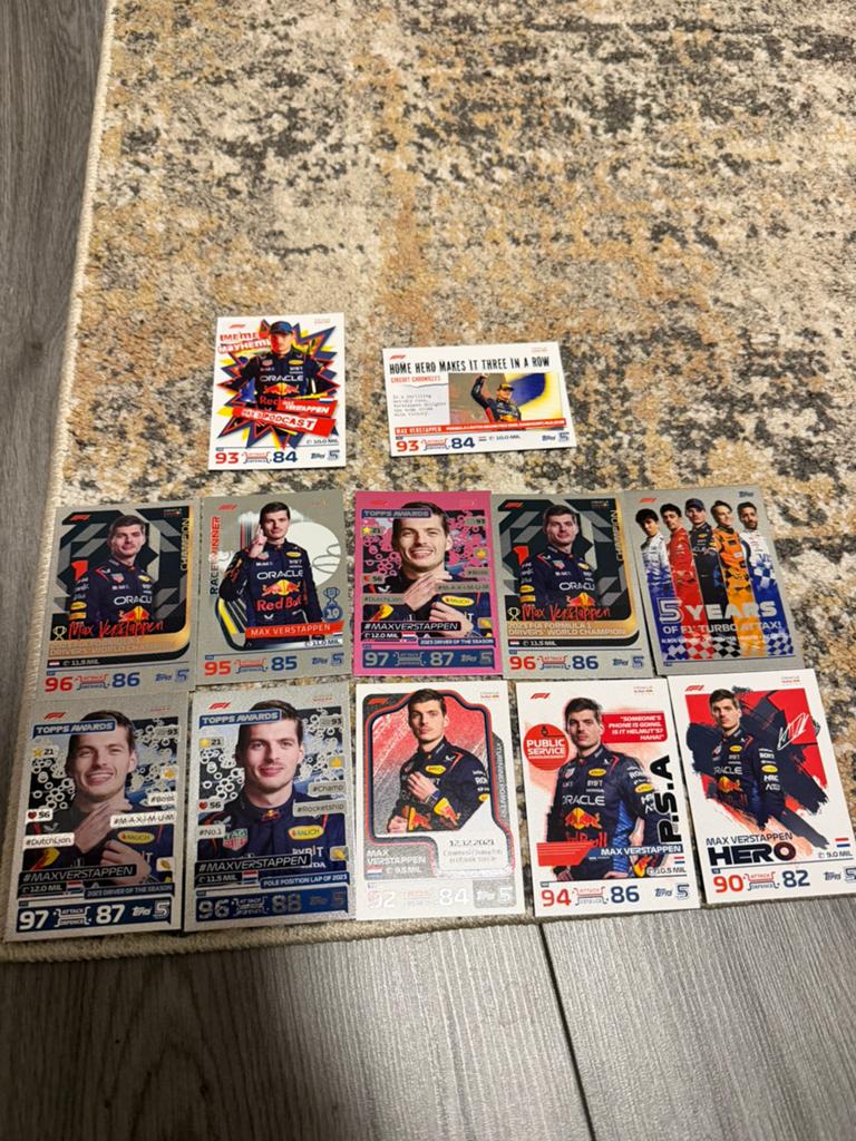 Verschillede Max Verstappen TOPPS kaarten!, Ophalen of Verzenden, Zo goed als nieuw, Plaatje
