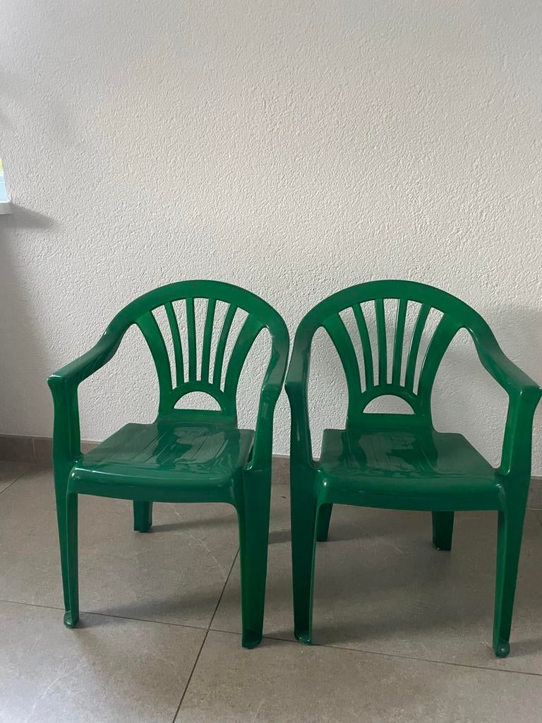 2 Groene Kinderstoelen voor Camping (Binnen/Buiten), Ophalen, Zo goed als nieuw, Stoel(en)