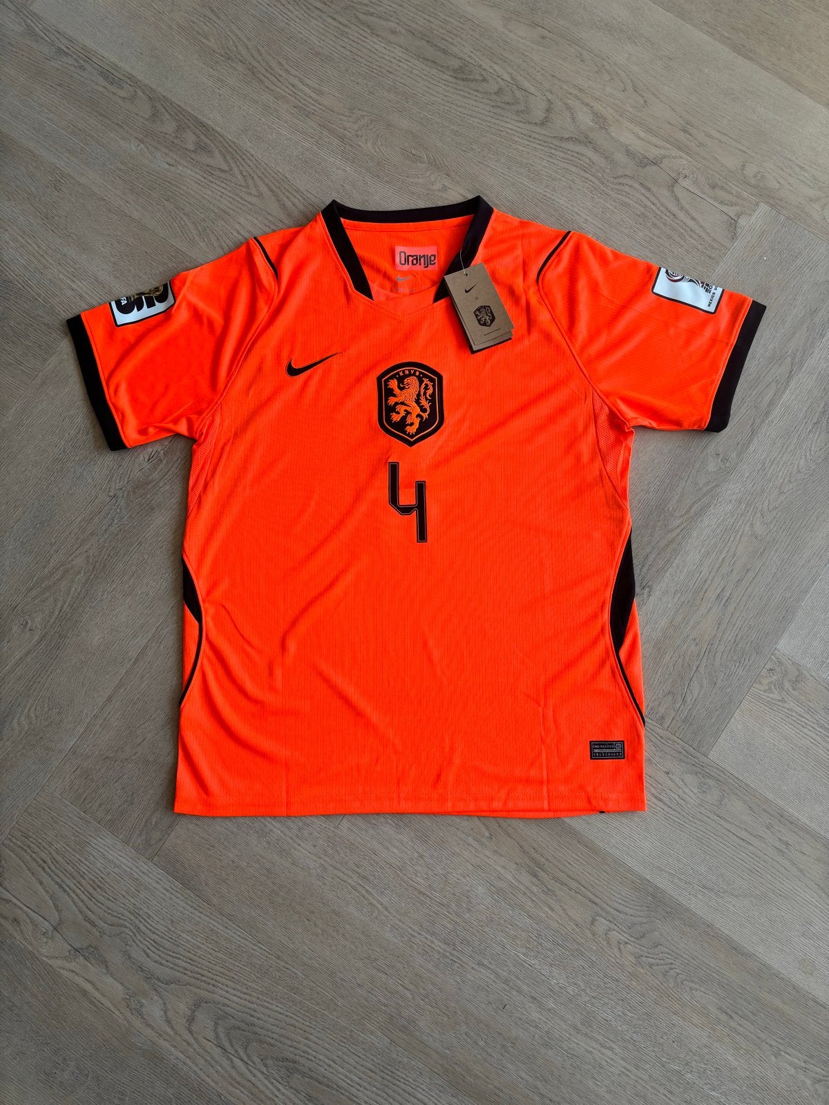 Oranje Nike thuisshirt Virgil van Dijk - Maat L, Maat L, Verzenden, Nieuw, Shirt