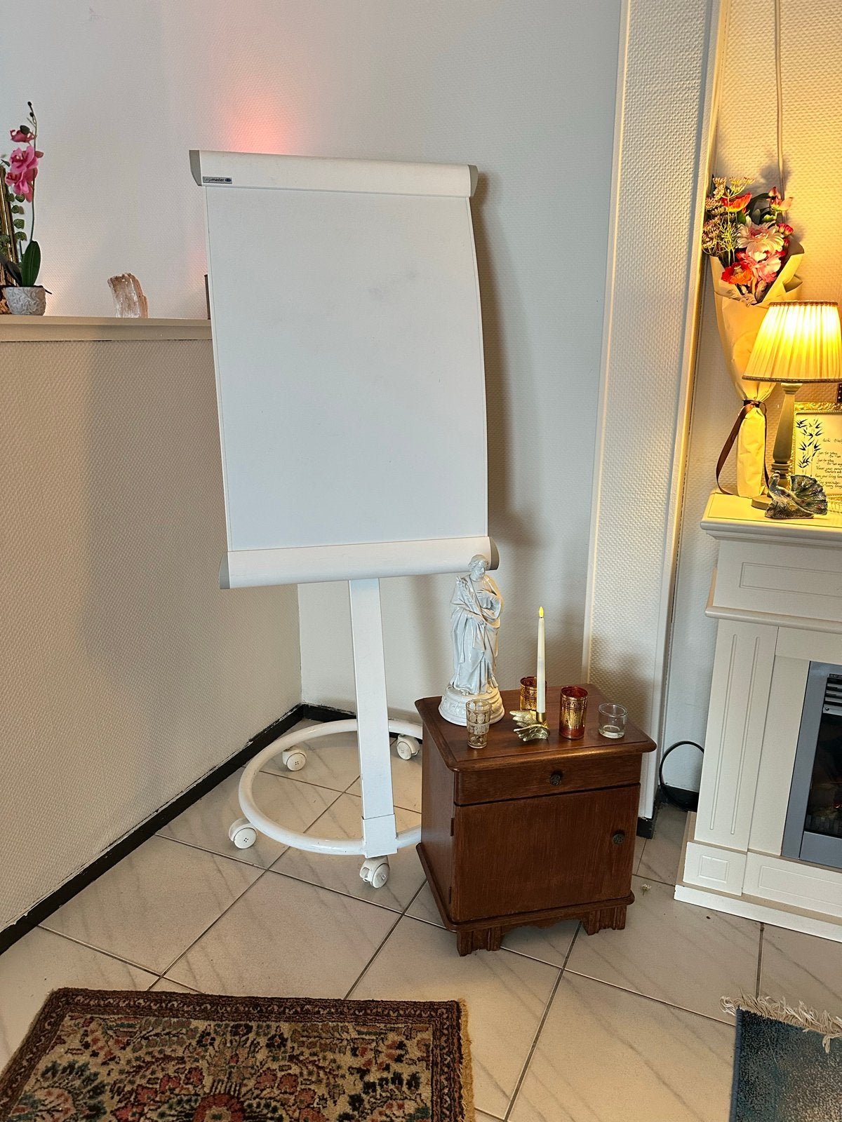 Luxe Flipover Whiteboard A1 formaat op wielen, Ophalen of Verzenden, Gebruikt